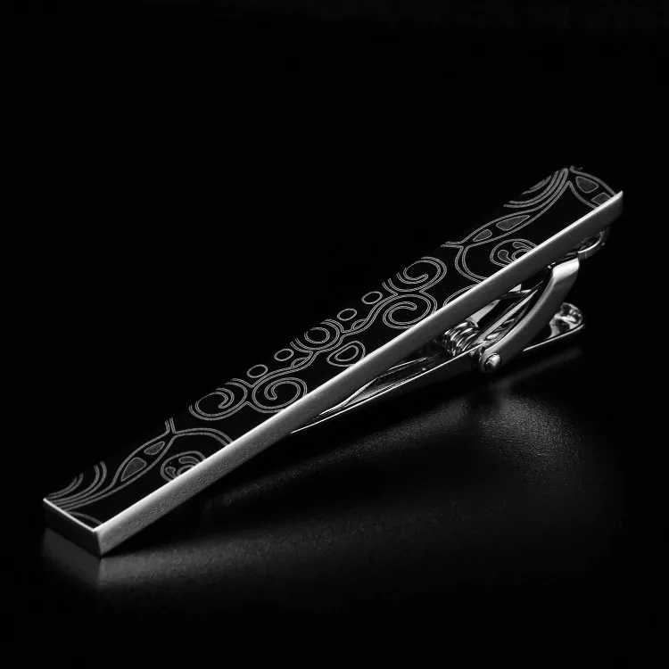 SPARTA Laser Engraving Clouds gun-black electroplating tie clip men's clips + free shipping !!! High quality metal | Украшения и