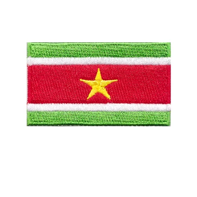 surinam South American flag embroidery iron on patches for clothing - Цвет: surinam