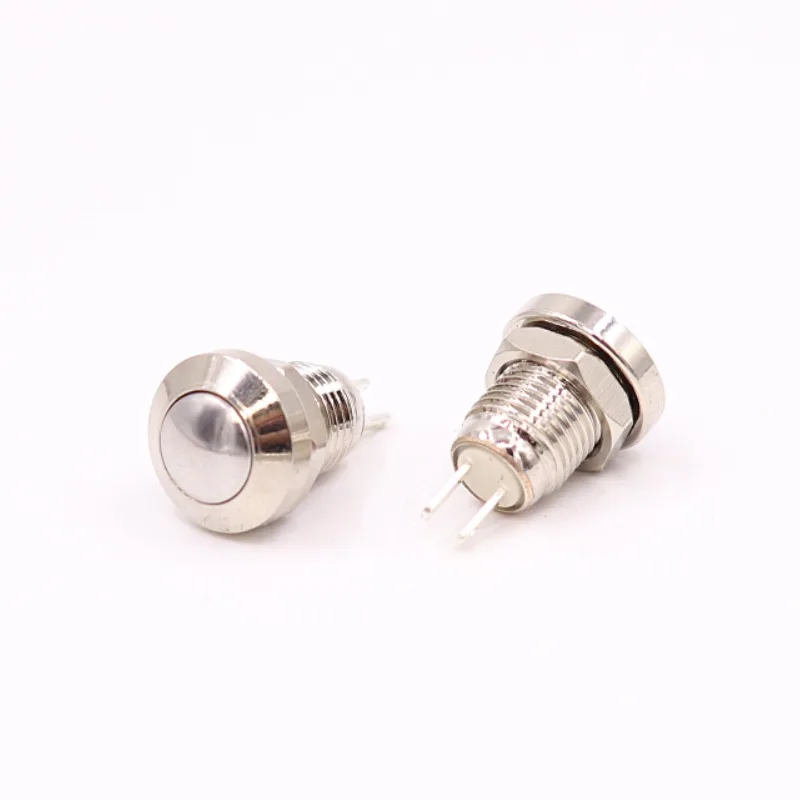 

1pc 8mm Momentary Metal Stainless Steel Horn Doorbell Bell Push Button Switch Waterproof Car Auto Engine PC Power Start Starter