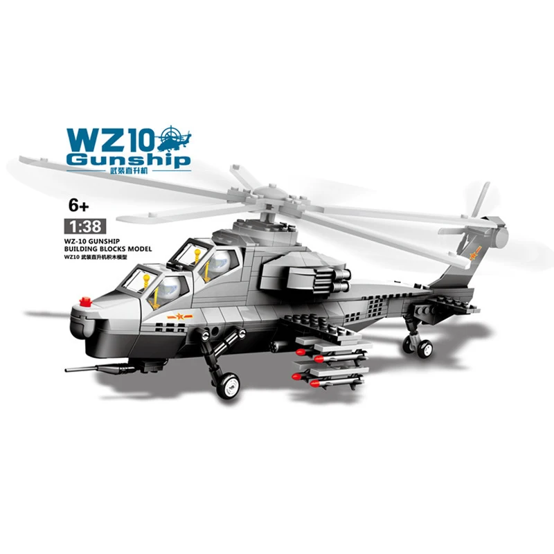 DDWE строительные блоки модели самолета наборы сборочные игрушки DIY вертолет боец