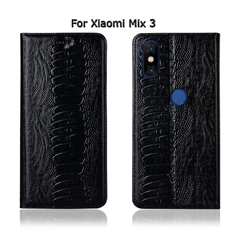 Страус ног зерна чехол для телефона для Xiaomi mi Mix 2 2 s 3 mi x2 mi x2s mi x3 Обложка Flip Стенд карты карман футляр из натуральной кожи