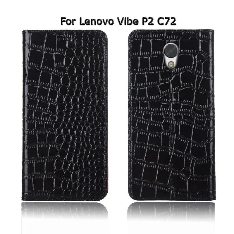 Чехол для телефона с текстурой крокодила Lenovo Vibe P1 P2 C72 Z90 P70 из натуральной