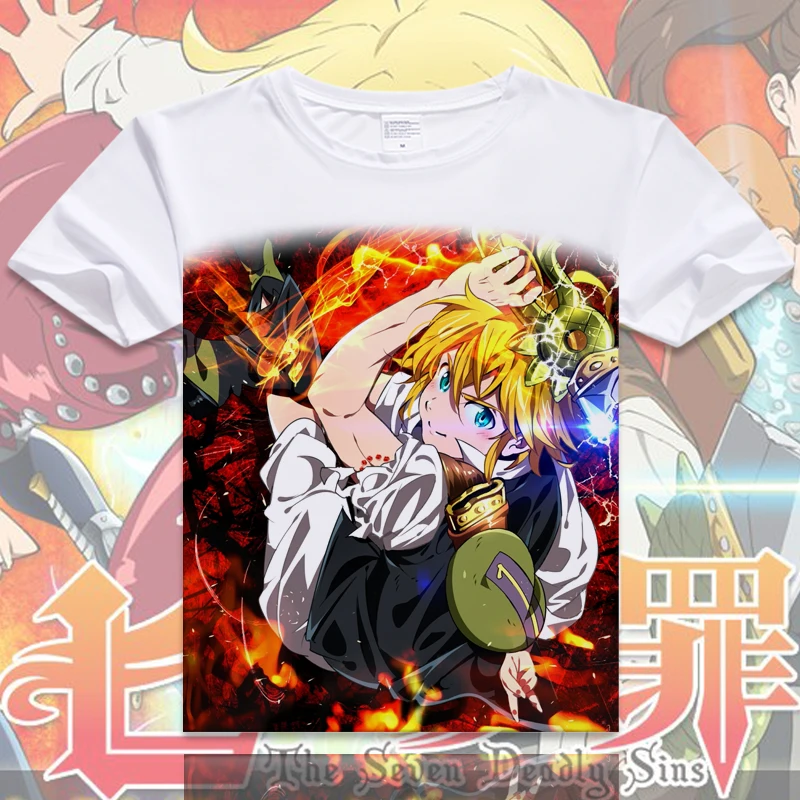 

New Anime The Seven Deadly Sins Meliodas Diane King Cosplay T-Shirt Men Women Tops Tees