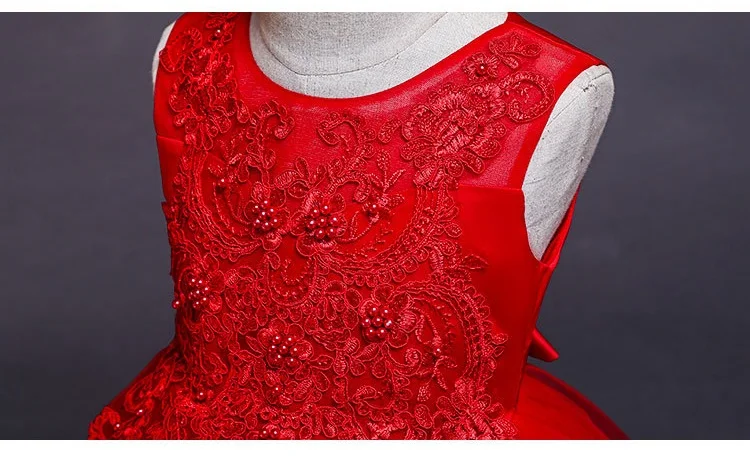 Платье с цветочным узором для девочек элегантное платье без рукавов свадебной