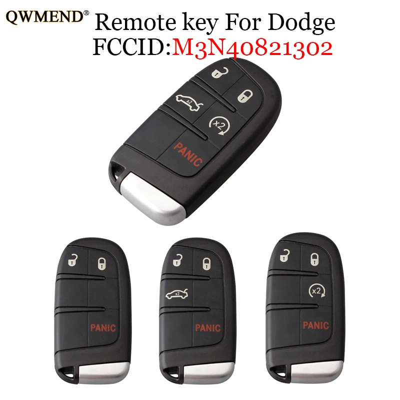 QWMEND 2/3/4/5 кнопки Smart Remote Key брелок для Dodge Charger 2011 2018 433 МГц M3N40821302 ключи от