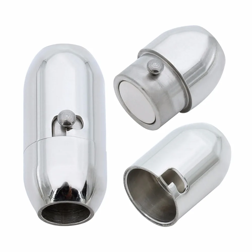 2 шт./лот модные овальные Серебристые магнитные пряжки застежки из нержавеющей