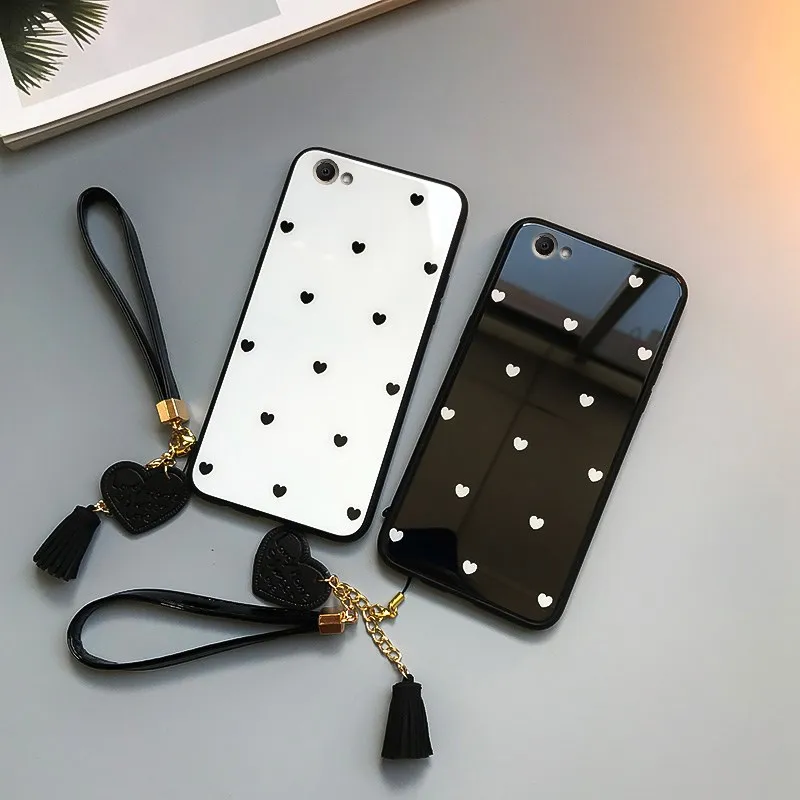 BONVAN чехол из закаленного стекла для Xiaomi Redmi 5A 6A 7A 6 Love Heart Твердый чехол для Xiaomi Redmi Примечание 5A Prime Wristband Couqe Capa