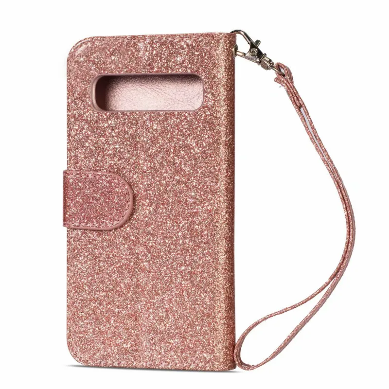 Блестящий Карманный Чехол бумажник на молнии с отделениями для карт SAMSUNG Galaxy S8 S9