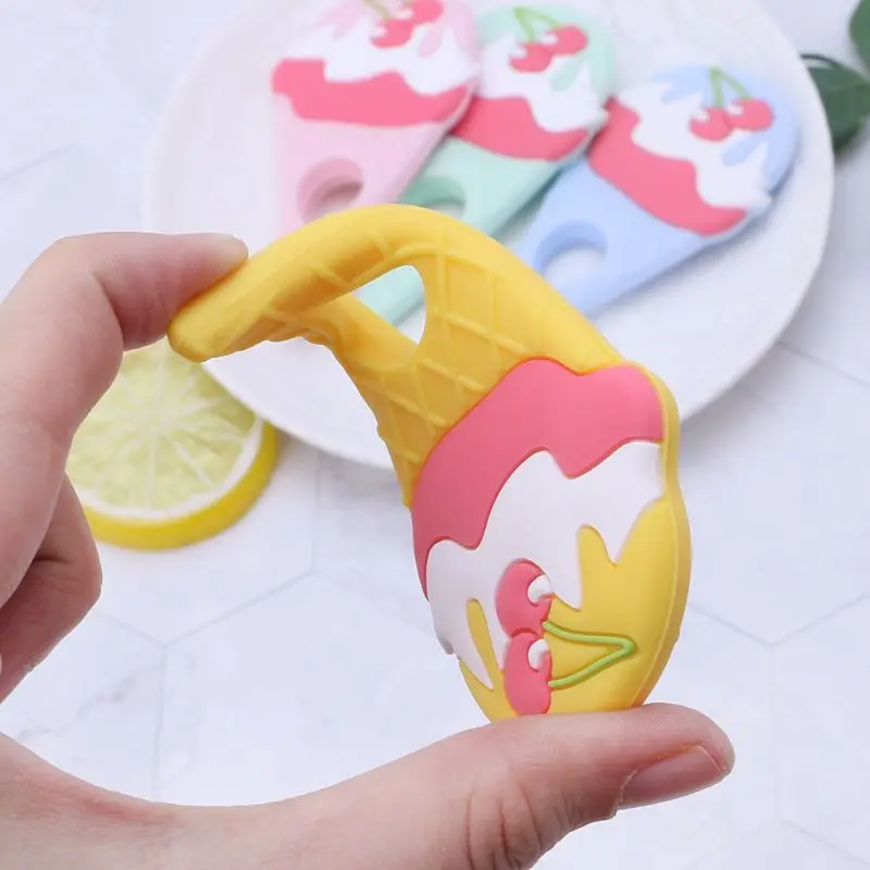 Silicone Beads DIY Teething Baby Teether Milky Tea Cute Oral Care Bite Chew Newborn Safe Food Grade Crafts Pendant Necklace