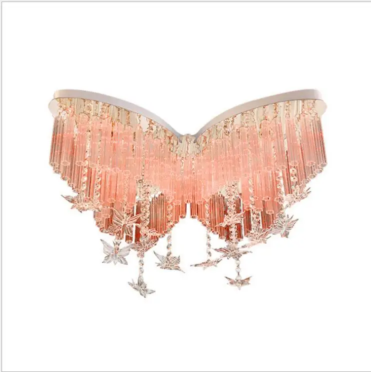 L потолочная хрустальная лампа для гостиной цветная с дистанционным управлением