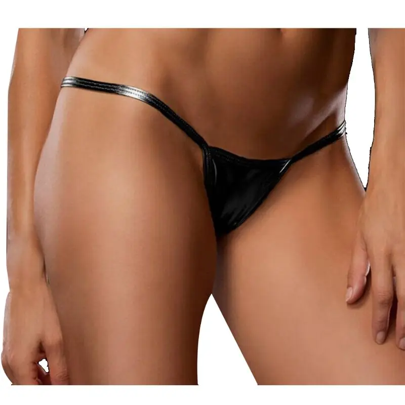 Блестящие стринги микро мини эротическое нижнее белье трусы бикини