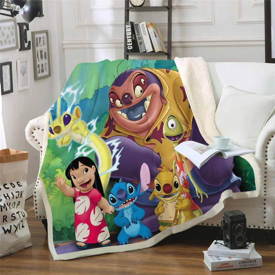 

Cartoon Family Printed Sherpa Blanket Couch Quilt Cover Travel Youth Bedding Outlet Velvet Plush Throw Fleece Blanket Bedspread