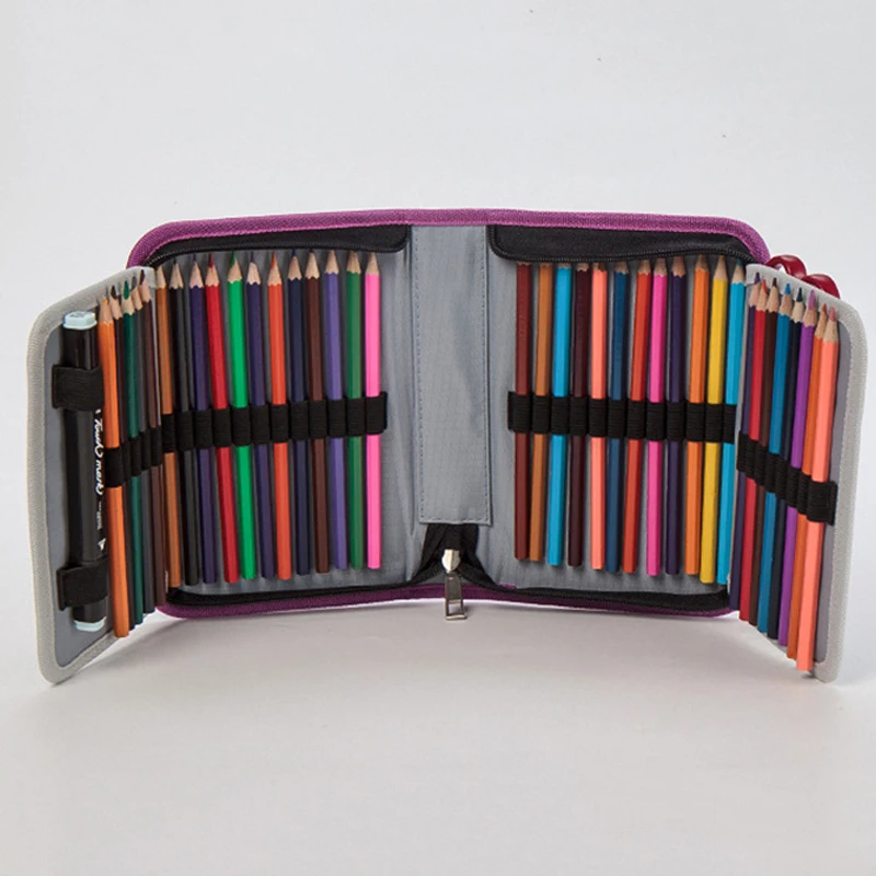 Canvas 39 Holes School Office Supply Art Pencil Cases Girls Boy Student Pen Box Orangizer Storage Bag Case Pouch Stationery Kid |