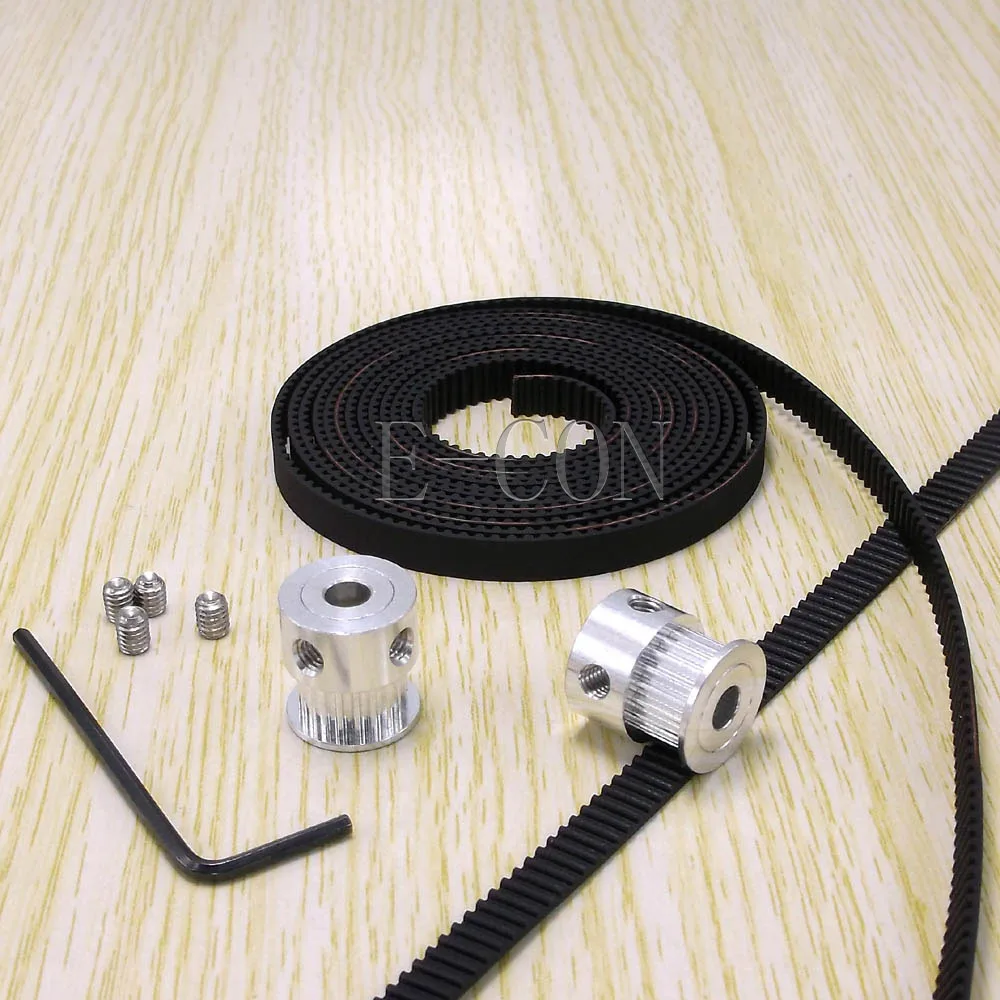 

Free Shipping 2Pcs GT2 16 teeth bore 5mm timing Pulley And 2m GT2-6mm Open GT2 Belt for 3D printer Wholesale BEST quality