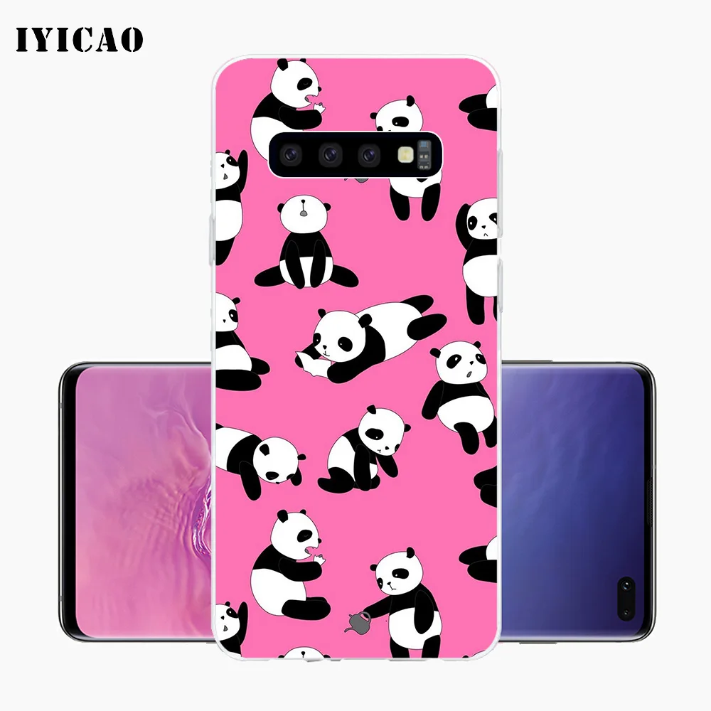 IYICAO милый мультяшный Мягкий силиконовый чехол для телефона Samsung Galaxy S10e S10 S9 S8 Plus S7