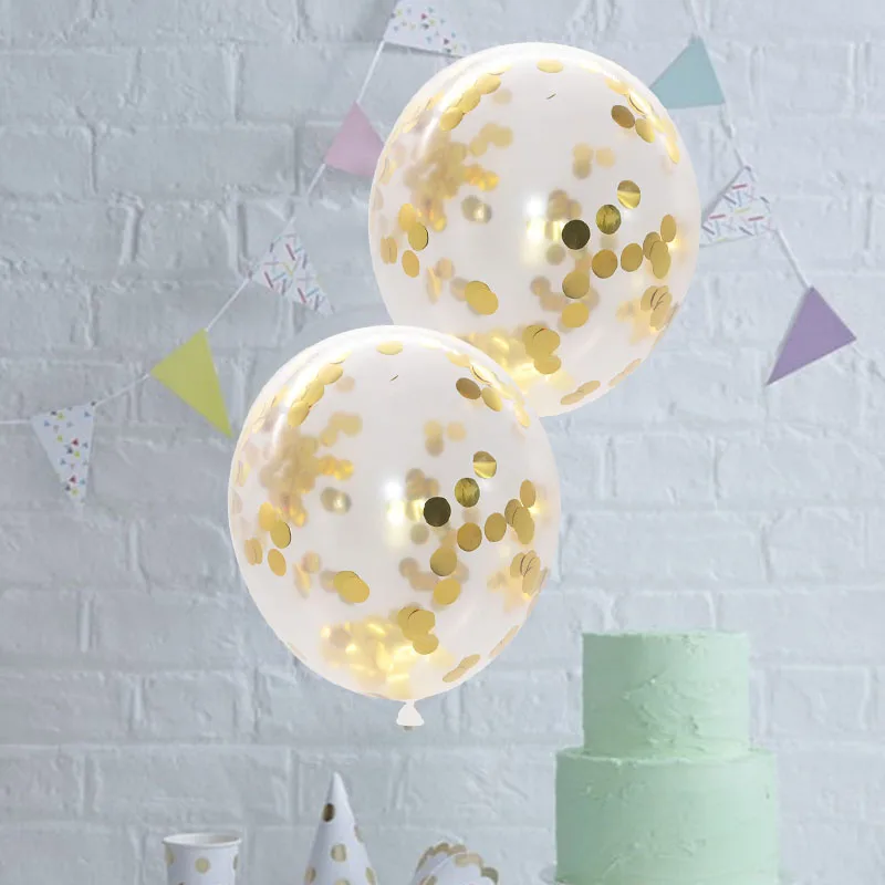 5 шт 12 дюймов многоцветный воздушный шар &quotКонфетти&quot фольга Globos украшения для