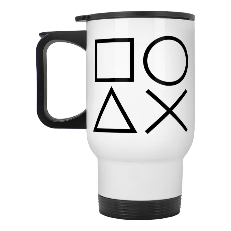 Контроллер знак PS2 PS3 крутая игра дорожная кружка из нержавеющей стали|Вакуумные