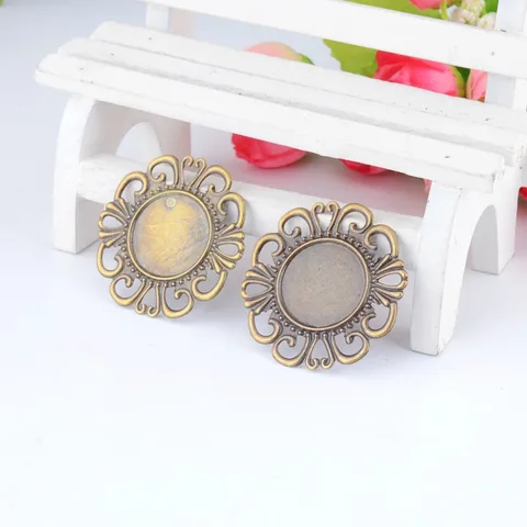 Фурнитура для бижутерии античная бронза 36 мм  F0424 10 шт