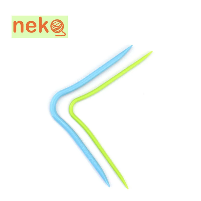 Пластиковая изогнутая двойная заостренная кабельная игла NEKO|cable needles|double point