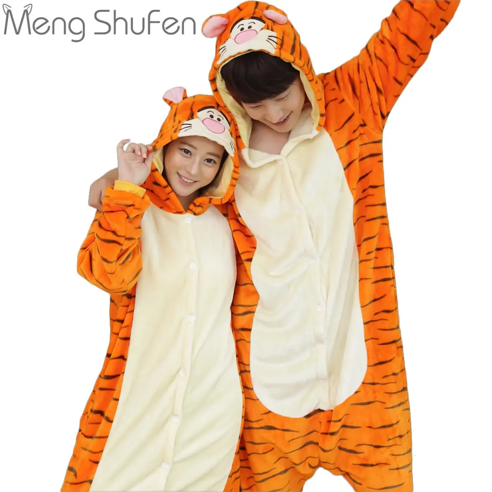 2017 тигр пижамы мультфильм аниме унисекс Onesie Косплэй для Для женщин мужчин