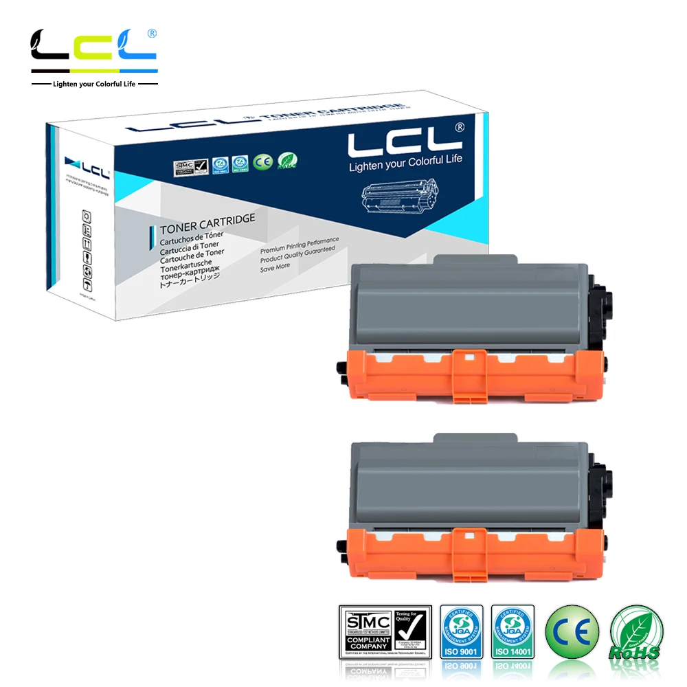 

Тонер-картридж LCL TN750 TN720 TN3380 TN3330 TN3340 3310 (2 шт. в упаковке, черный), совместим с Brother DCP-8110DN/HL-5440D