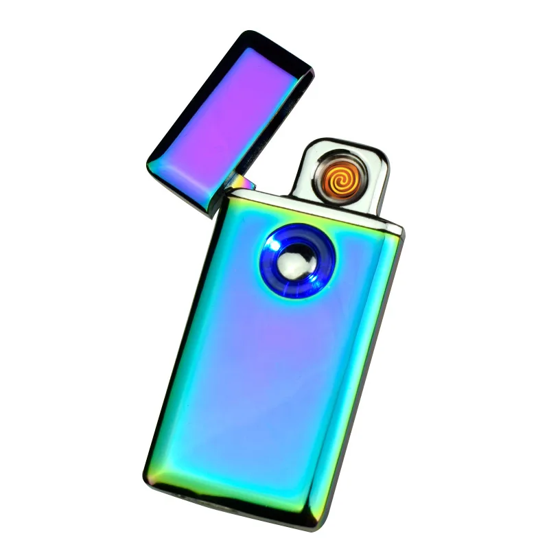 Металлическая зеркальная или матовая Электронная зажигалка для сигарет