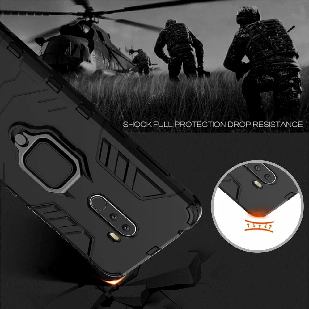 Чехол KEYSION Armor для Xiaomi Pocophone F1 ударопрочный защитный чехол из поликарбоната и ТПУ