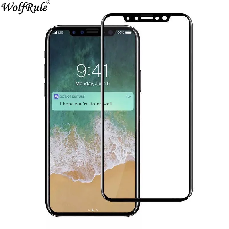 Защитное стекло для экрана iPhone X защитное закаленное 2.5D полное покрытие Apple Iphone 5