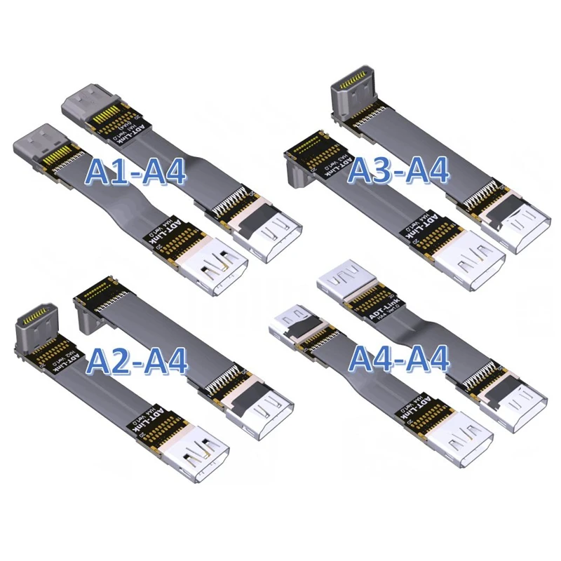 А4 FPV HDMI 2 0 Женский к Mini Micro экранированный FPC плоский кабель 4k 60 Гц 5 см м для