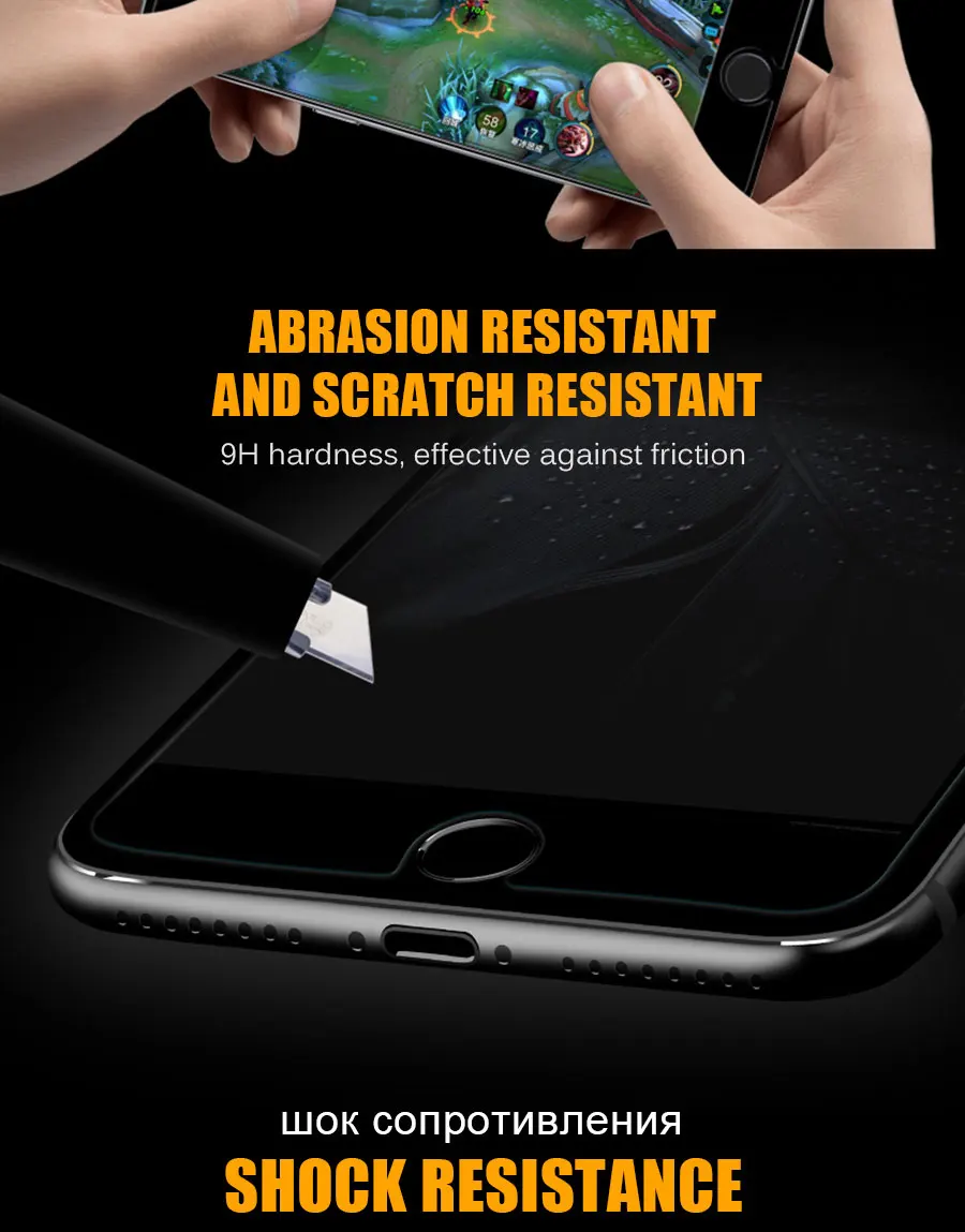 Антибликовое Защитное стекло для защиты экрана iphone 7 8 6s 6 plus закаленное стекло на iphone 7 iphone 8 7plus 8plus