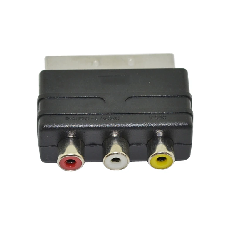 RGB штекер scart К 3RCA RCA розетка AV адаптер Вход для PS4/WII DVD VCR | Электроника