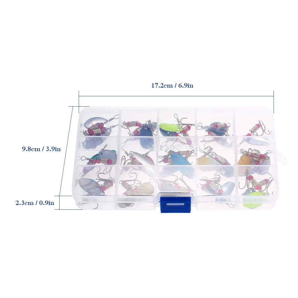 Lixada 30 шт. набор рыболовных приманок из углеродистой стали смешанный размер