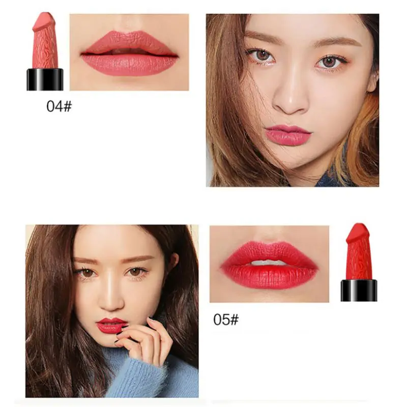 LipsDick Грибная помада пенис в форме улей курицы для губ вечерние 8 цветов| |