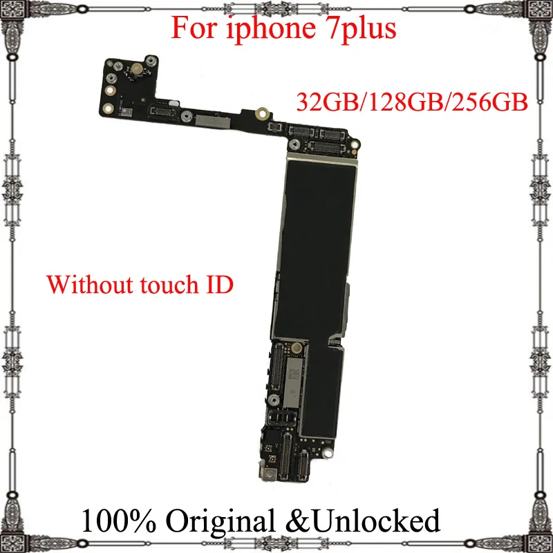 Заводская разблокированная материнская плата для iphone 7 plus p 32 Гб 128 ГБ 256 без Touch ID