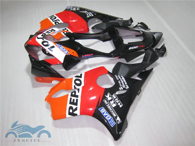 Free Customized Injection mold for 2001 2002 2003 CBR600F4i orange repsol fairings 01 02 03 CBR600 F4i body repair fairing parts |