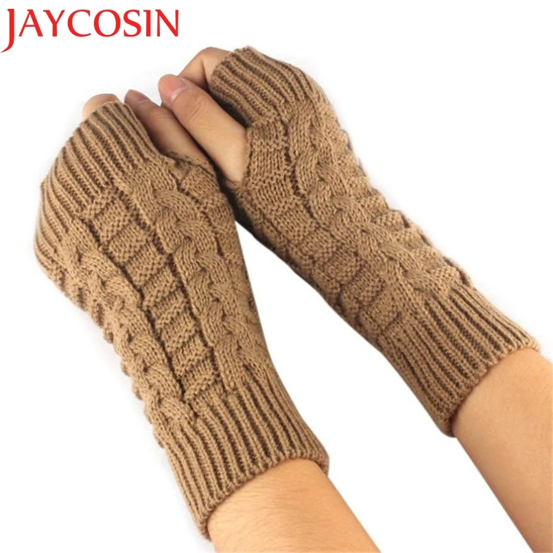JAYCOSIN Мода Coolbeener модные вязаные перчатки без пальцев зимние перчатки унисекс мягкие теплые варежки Прямая поставка