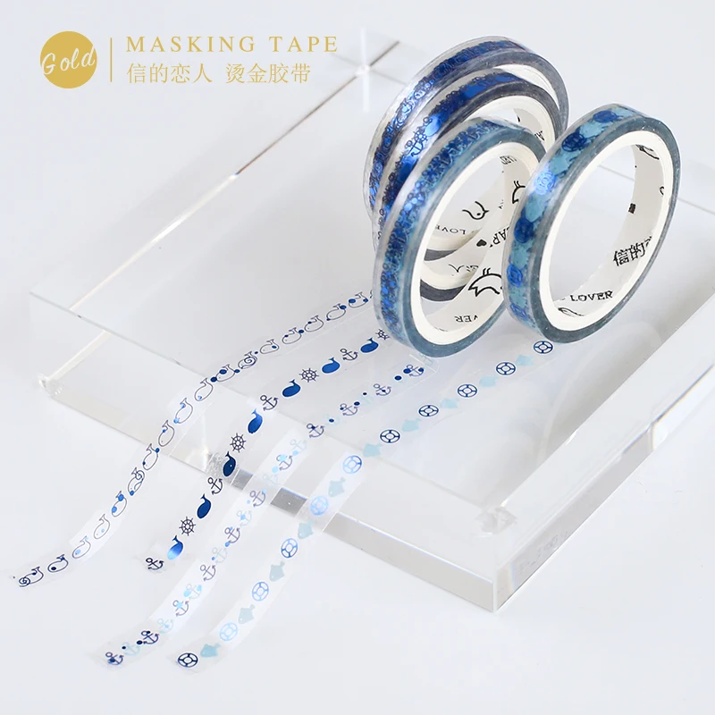 Милый Карамельный цвет серии тонкий Васи скотч Двухсторонняя клейкая