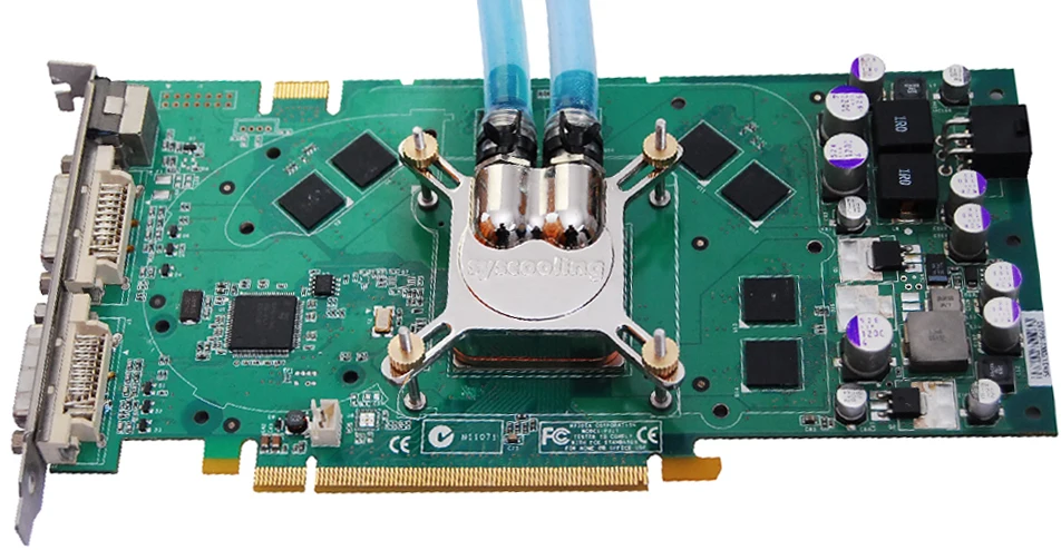 Syscooling медный радиатор nVIDIA и ATI GPU кулер 53,5*53,5 мм~ 38*38 мм Шаг Расстояние SC-VG11 алюминий
