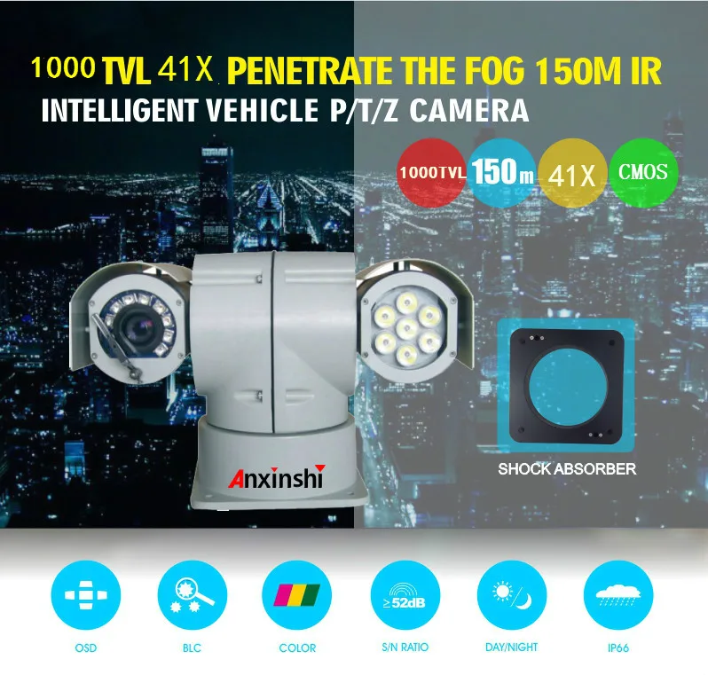 41X зум 1000TVL стеклоочиститель автомобиля PTZ камера defog Открытый Водонепроницаемый PTZ камера безопасности для камера полицейской машины moible PTZ IP66
