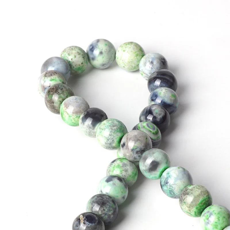 Натуральный зернистый сердолический камень Круглый Оникс с бусинами для