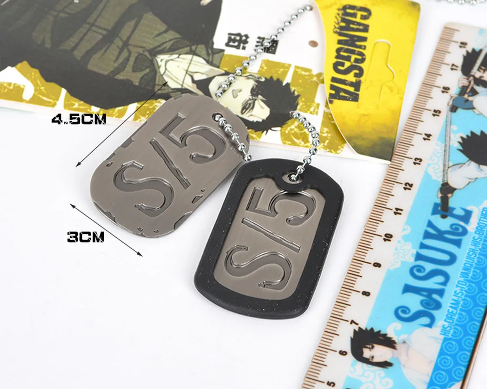 

Gangsta A/0 Nicolas Brown Mercenary Dog Tag Necklace Pendant Gangsta Cosplay Titanium Steel Chain Necklace Gangsta Anime Dog Tag