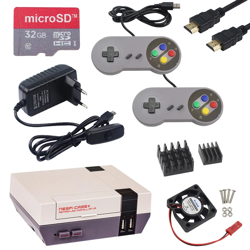 Для Raspberry Pi 3 NESPi чехол+ обновленная коробка Retroflag чехол с безопасным выключением функциональный для Raspberry Pi 3 Model B 3B Plus