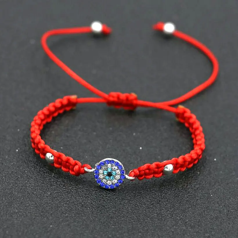 Минимализм инкрустация циркония Стразы синий большой глаз браслет Женщины