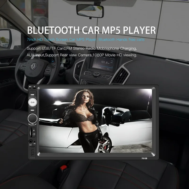 7 ''головное устройство радио 2Din автомагнитола стерео Bluetooth Сенсорный экран MP5 плеер с заднего вида камера Дистанционное управление магнитола