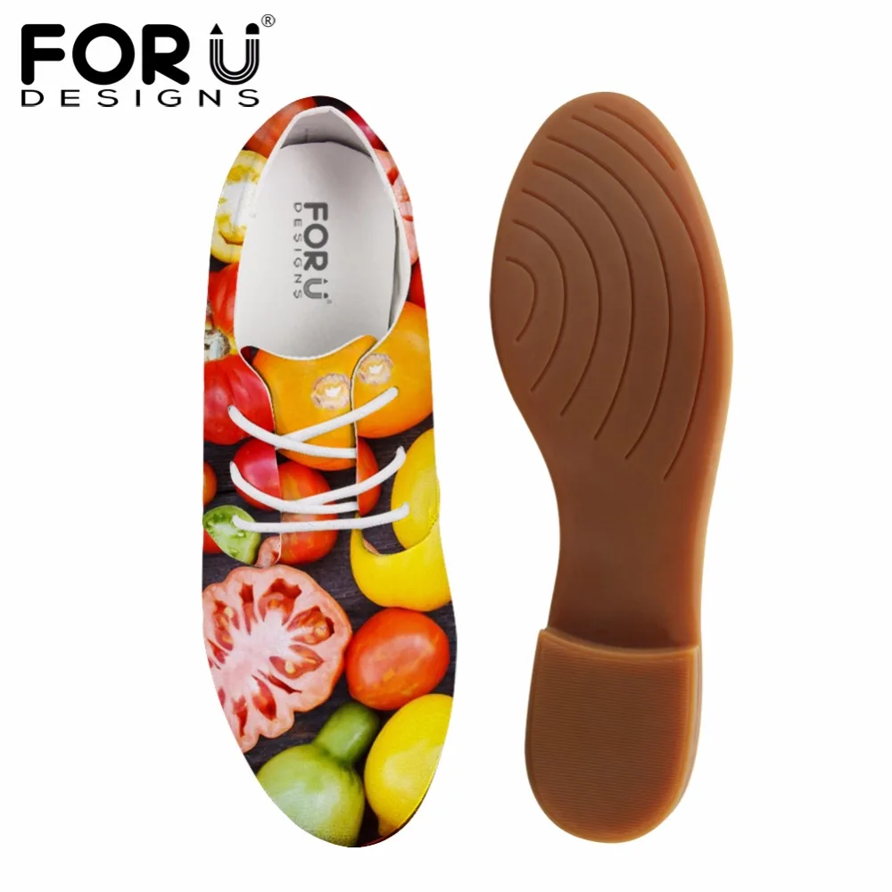 Женские туфли оксфорды с 3D принтом фруктов на весну|oxford dress shoe|dress shoesoxford shoes for women |