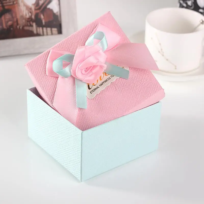 4 шт./лот квадратная Цветочная лента Подарочная коробка на День святого Валентина