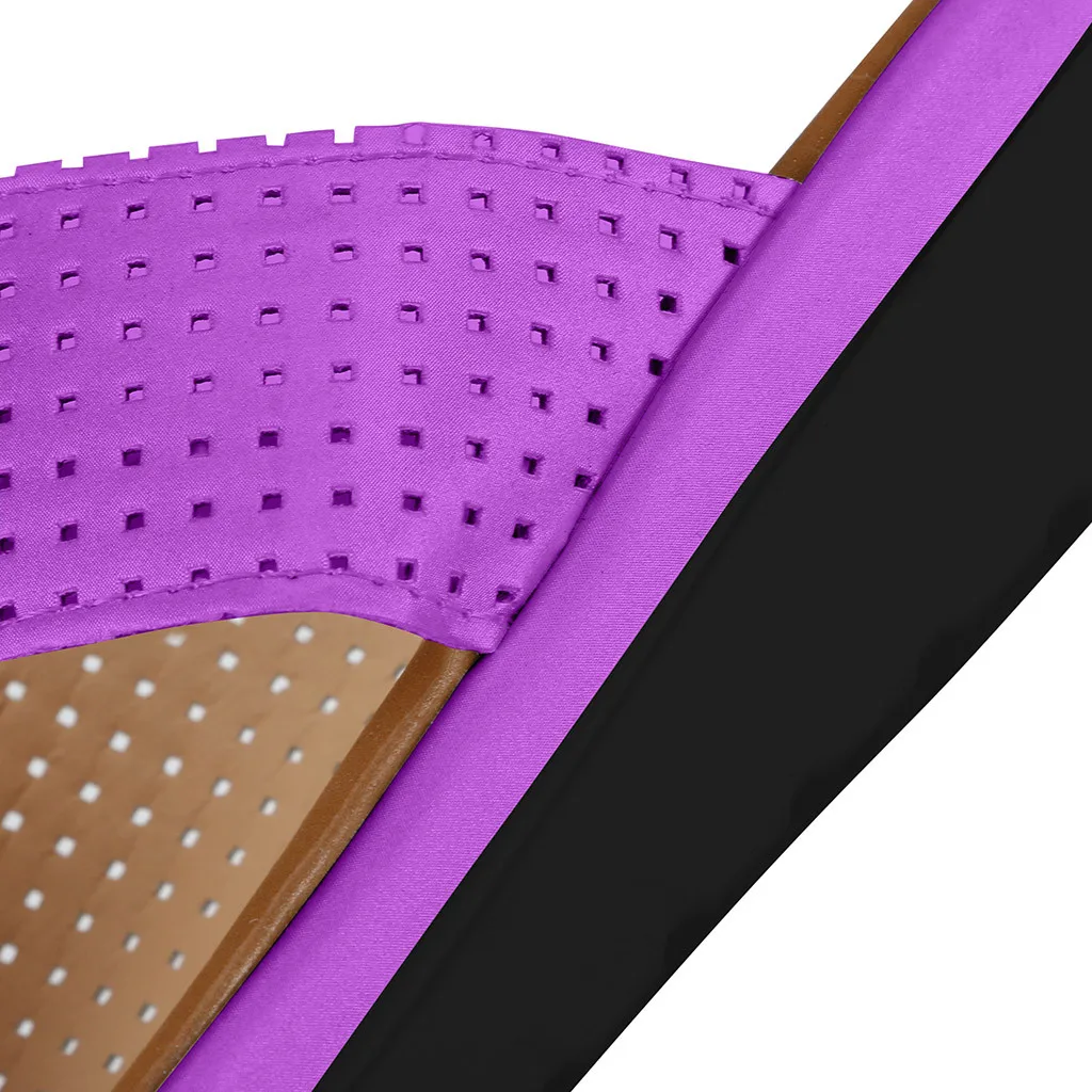 Шлепанцы на танкетке с открытым носком женская летняя пляжная Повседневная