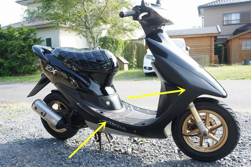 Для HONDA DIOZX AF34 AF35 Мотоцикл Скутер PP материал корпуса крышка темно-Черная передняя крышка левая и правая боковая крышка