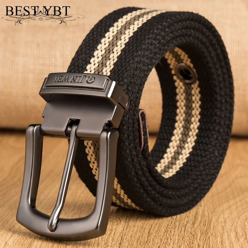 

Best YBT New Unisex Belt Canvas Alloy Pin buckle Casual Women ans Men Belt military workout Hot Selling Unisex Belt
