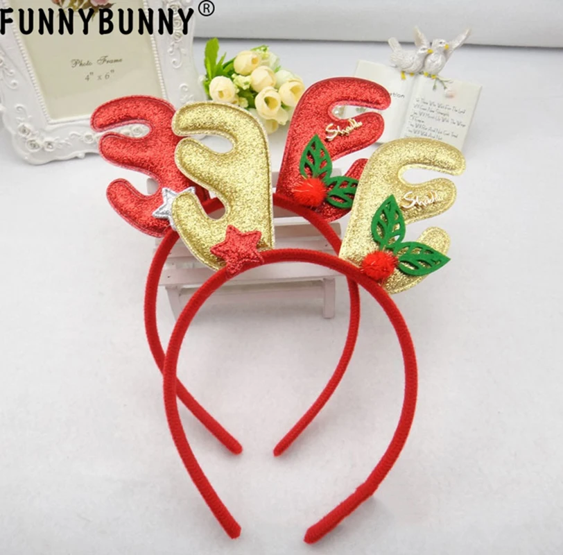 Повязка на голову FUNNYBUNNY красный олень для взрослых детей Рождество новинка